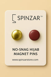 Red Wine-Gold Hijab Magnet Pins